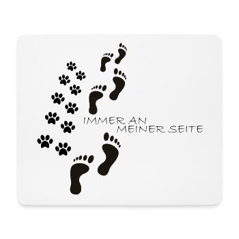 Hunde Pfote Immer an Meiner Seite Geschenk - Mousepad (Querformat) - Weiß - Vorne