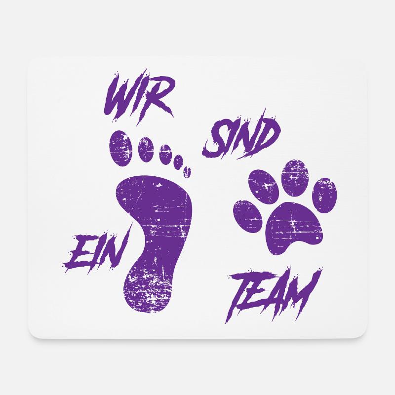 Team Teamwork Hunde Hundehalter Geschenk - Mousepad (Querformat) - Weiß