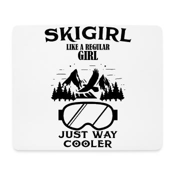 Ski Sport Skigirl Maedchen Saying Gift - Mouse Pad (horizontal) - white - Front