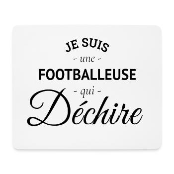 Footballeuse Je suis une footballeuse qui déchire - Tapis de souris (format paysage) - blanc - Devant