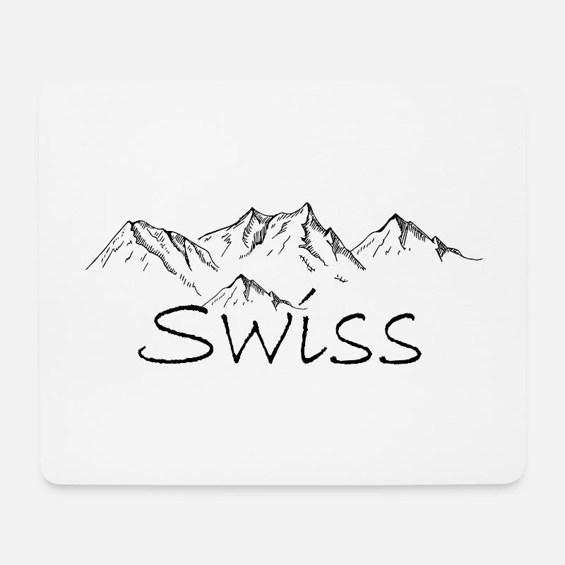 Swiss Schwitzerland Geschenk - Mousepad (Querformat) - Weiß