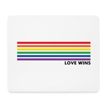 Love wins LGBT equal gift - Mouse Pad (horizontal) - white - Front