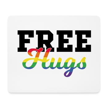 Free Hugs lgbt Geschenk - Mousepad (Querformat) - Weiß - Vorne
