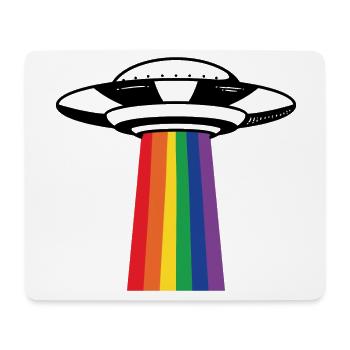 UFO lgbt Human rights Geschenk - Mousepad (Querformat) - Weiß - Vorne