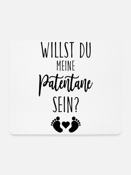 Willst du meine Patentante sein Geschenk - Mousepad (Querformat) - Weiß
