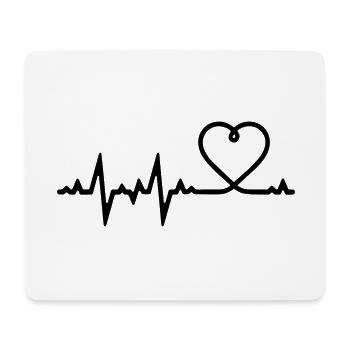 Coeur amour coeur coeur coeur cadeau - Tapis de souris (format paysage) - blanc - Devant