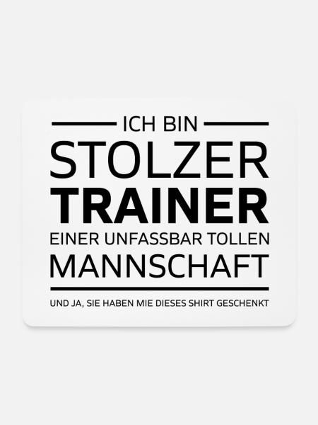 Ich bin Stolzer Trainer Manschaft Geschenk - Mousepad (Querformat) - Weiß