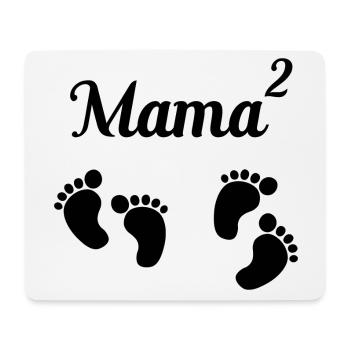 Mom squared twins twins gift - Mouse Pad (horizontal) - white - Front
