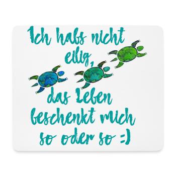 Schildkröte lustiger Spruch Meditation - Mousepad (Querformat) - Weiß - Vorne