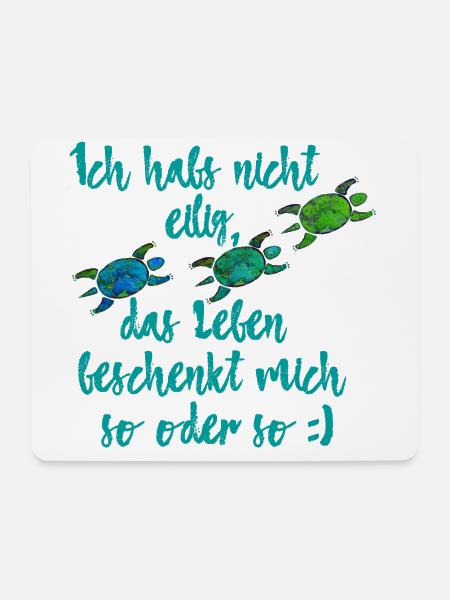Schildkröte lustiger Spruch Meditation - Mousepad (Querformat) - Weiß