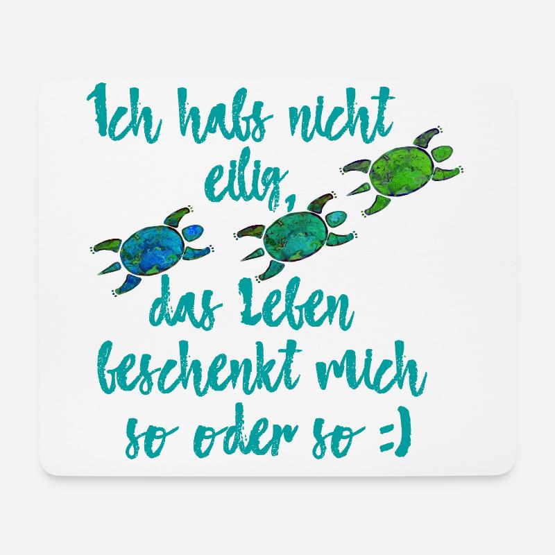 Schildkröte lustiger Spruch Meditation - Mousepad (Querformat) - Weiß