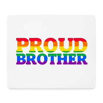 Proud Brother LGBT Gift - Mouse Pad (horizontal) - white - Front