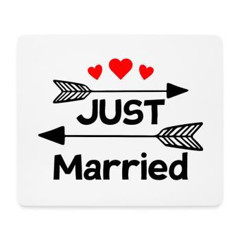 Just Married wedding gift - Mouse Pad (horizontal) - white - Front