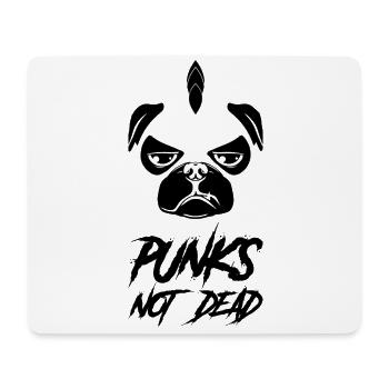 Punks not Dead Mops Pug Gift - Mouse Pad (horizontal) - white - Front