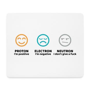 Proton Electron Neutron Science Gift - Mouse Pad (horizontal) - white - Front