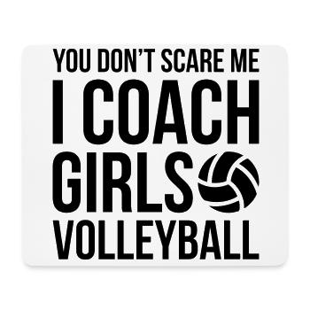 I coach Girls Volleyball Trainer Gift - Mouse Pad (horizontal) - white - Front