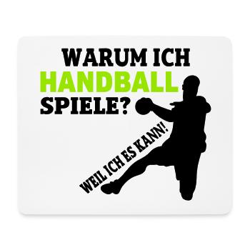 Pourquoi j’ai hanball jeux cadeau de handball - Tapis de souris (format paysage) - blanc - Devant