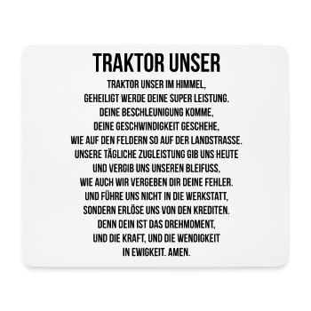 Traktor Acker Gebet Amen Landwirt Bauer Geschenk - Mousepad (Querformat) - Weiß - Vorne