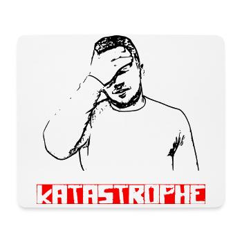 Katastrophe lustiger Spruch T-Shirt - Mousepad (Querformat) - Weiß - Vorne