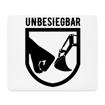 Unbesiegbar Bagger Baggerfahrer Geschenk - Mousepad (Querformat) - Weiß - Vorne