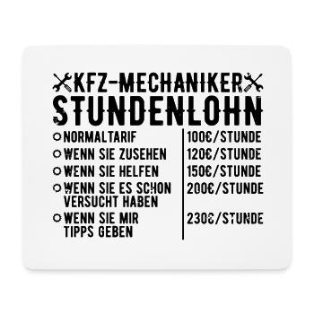 Kfz Mechniker Stundenlohn Mechaniker Geschenk - Mousepad (Querformat) - Weiß - Vorne