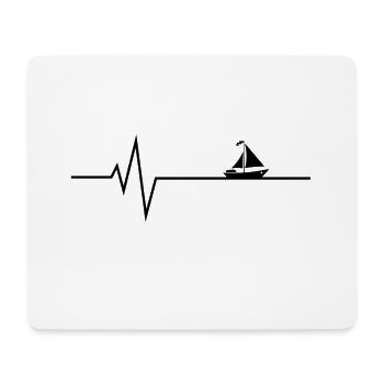 Sailor Sailor Sailboat Heartbeat Gift - Tapis de souris (format paysage) - blanc - Devant