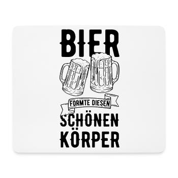 Bier formte diesen schönen Körper Geschenk - Mousepad (Querformat) - Weiß - Vorne