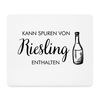 Riesling Wein Weintrinker Pfaelzer Geschenk - Mousepad (Querformat) - Weiß - Vorne