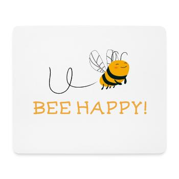 Bee beekeeper happy environmental protection gift - Mouse Pad (horizontal) - white - Front