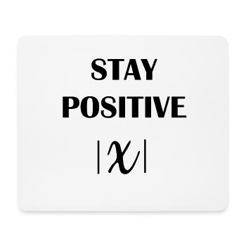 Restez positif math math cadeau - Tapis de souris (format paysage) - blanc - Devant