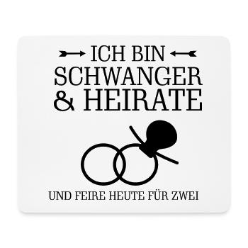 Ich bin Schwanger und Heirate Geschenk - Mousepad (Querformat) - Weiß - Vorne
