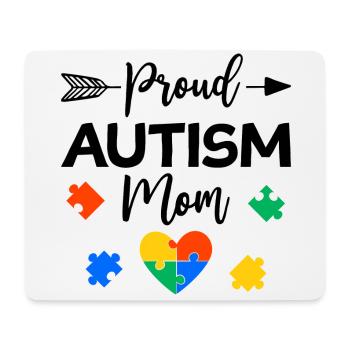 Proud Autism Mom Autism Awareness Gift - Mouse Pad (horizontal) - white - Front