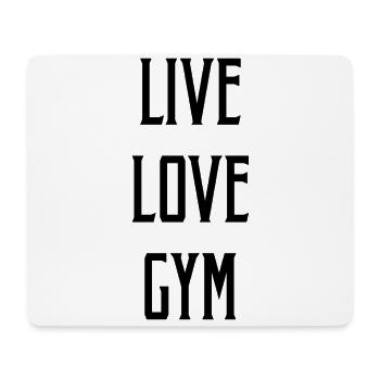Live Love Gym Fitness Gym Training Gift - Tapis de souris (format paysage) - blanc - Devant