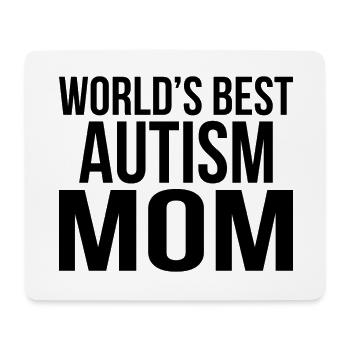 World`s Best Autism Mom Awareness Gift - Mouse Pad (horizontal) - white - Front