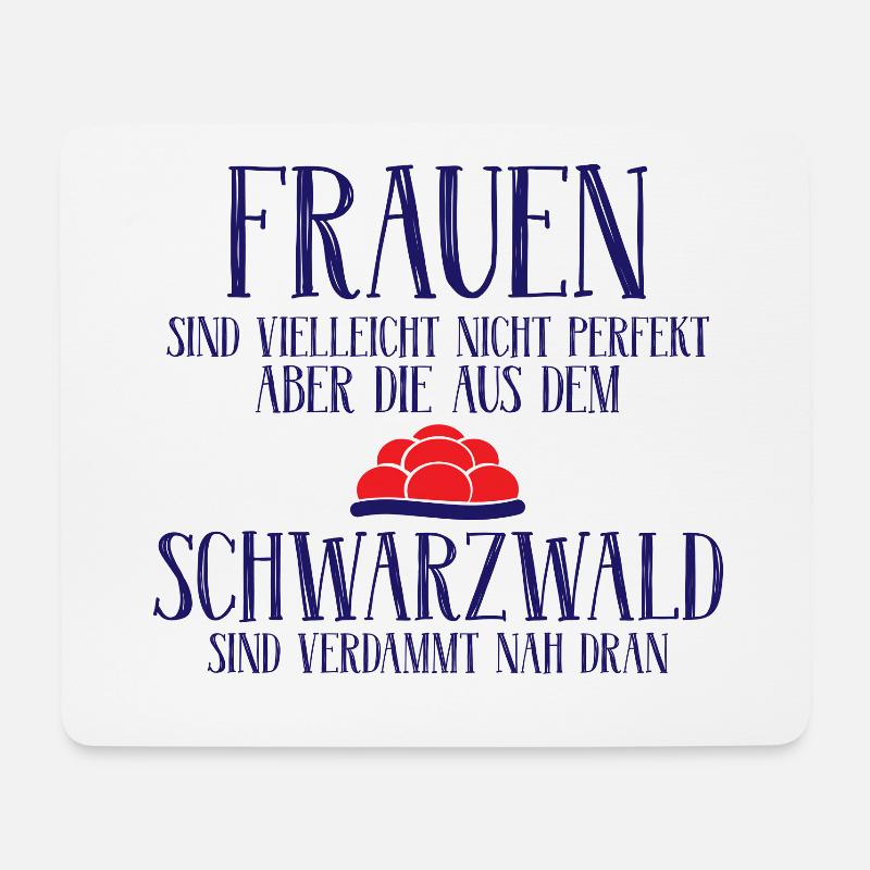 Frauen Schwarzwald Schwarzwaldmädel Geschenk - Mousepad (Querformat) - Weiß