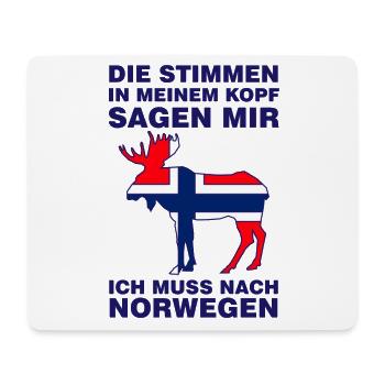 Ich muss nach Norwegen Urlaub Camping Wohnmobil - Mousepad (Querformat) - Weiß - Vorne