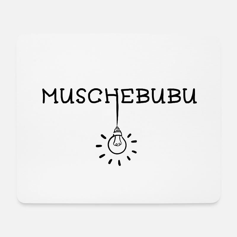 Muschebubu Sächsisch Sächsischer Dialekt - Mousepad (Querformat) - Weiß