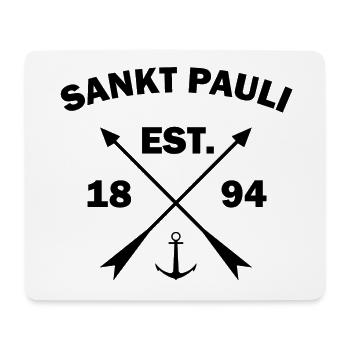 Cadeau de la ville hanséatique de Hambourg Sankt Pauli Paulianer - Tapis de souris (format paysage) - blanc - Devant