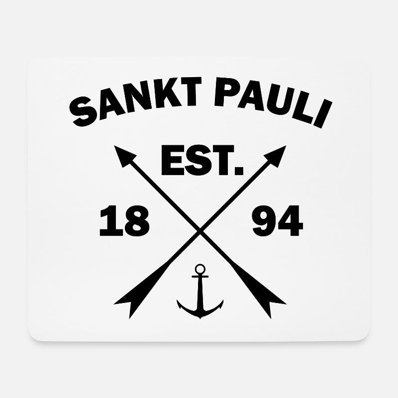 Sankt Pauli Paulianer Hansestadt Hamburg Geschenk - Mousepad (Querformat) - Weiß