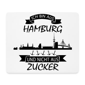 Ich bin aus Hamburg und nicht aus Zucker Hamburger - Mousepad (Querformat) - Weiß - Vorne
