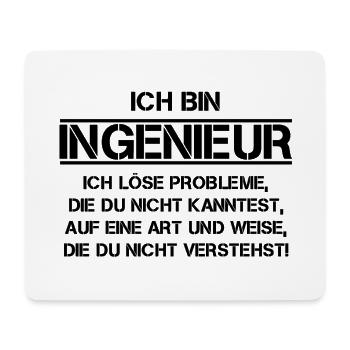 Ich bin ingenieur ich löse probleme Student - Mousepad (Querformat) - Weiß - Vorne