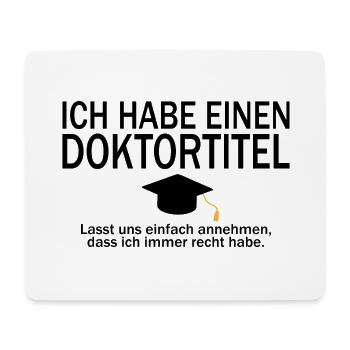 Doktortitel Phd Uni Abschluss Geschenk - Mousepad (Querformat) - Weiß - Vorne
