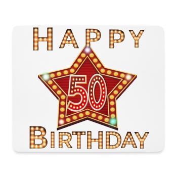50. Geburtstag - Mousepad (Querformat) - Weiß - Vorne
