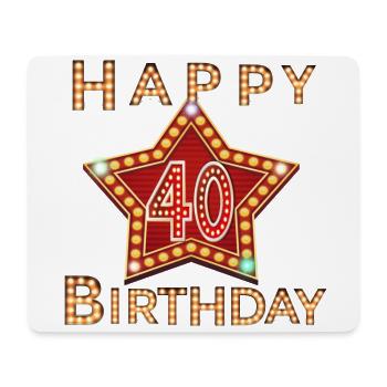 Happy 40th Birthday - Mouse Pad (horizontal) - white - Front