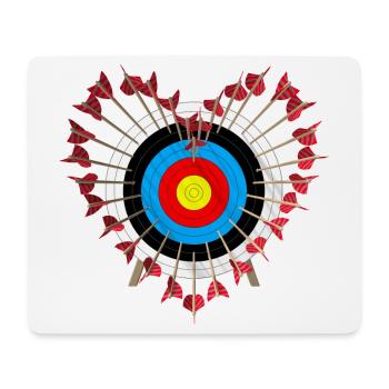 Target hearts - Mouse Pad (horizontal) - white - Front