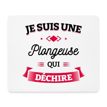 PLONGEUSE QUI DÉCHIRE - Tapis de souris (format paysage) - blanc - Devant