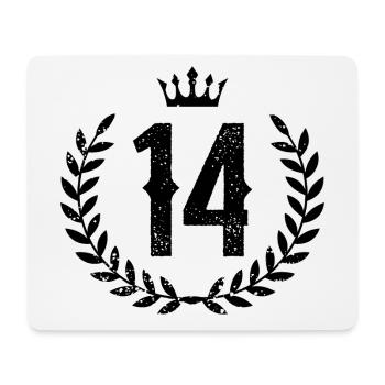 14 Number wreath - Mouse Pad (horizontal) - white - Front