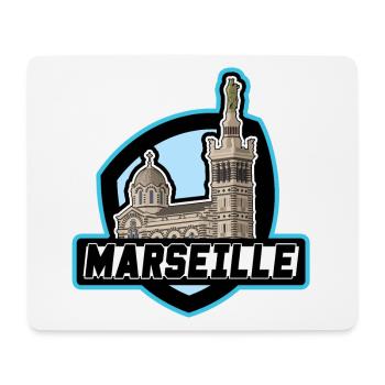 Logo Marseille - Tapis de souris (format paysage) - blanc - Devant