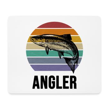 Angler und Fische - Mousepad (Querformat) - Weiß - Vorne