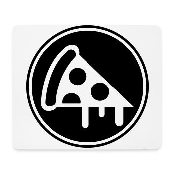 Silhouette de l’icône de la pizza - Tapis de souris (format paysage) - blanc - Devant